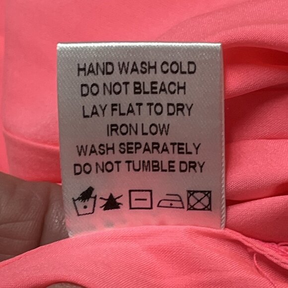 Revolve Superdown Addison Maxi Dress Womens M Hot Pink Chiffon Slip High Slit - Picture 12 of 12